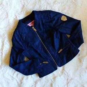 Like New Girls Vegan Leather Motorcycle Jacket